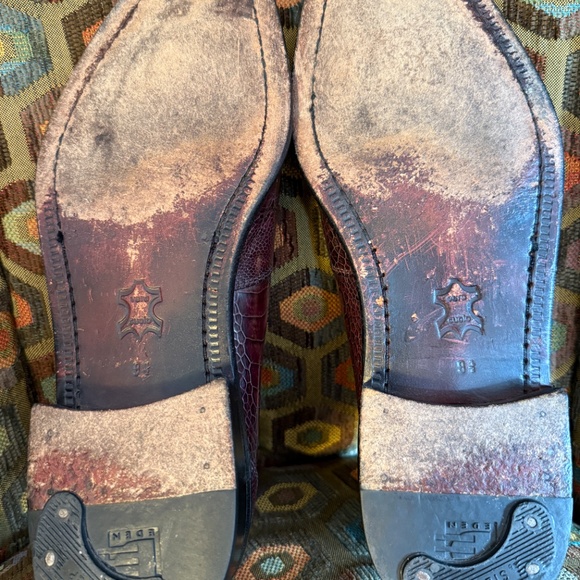 David Eden ostrich leg wine "SALOMON" men's 9.5 + Box, bag, trees - Picture 7 of 15